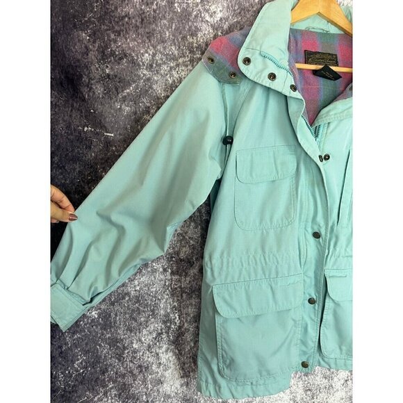 Vintage Eddie Bauer Jacket Womens M Wool Lined Mountain Parka Barn Chore Ski - Picture 5 of 12